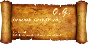 Oracsek Gothárd névjegykártya